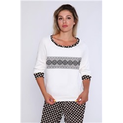 Женский домашний костюм с брюками 66 (Темно-коричневый)