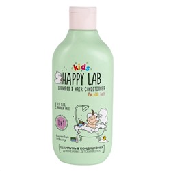 Happy Lab Kids Шампунь-кондиционер 2 в 1 для нежных детских волос / Вишневая жвачка, 300 мл 21349