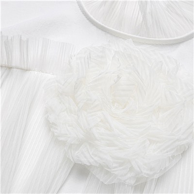 Блуза с рюшами, Мелодия сердца (белая)