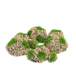 Мох искусственный, для декора, «Камни с мелкой каменной крошкой», набор 6 шт., бежевый, Greengo