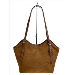 Женская сумка из искусственной замши, цвет коричнево-рыжий