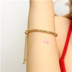 Браслет цепочка на руку ювелирная бижутерия Итальянское золото (покрытие желтое 14к), арт.213.297