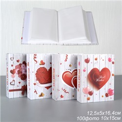 Фотоальбом 100 фото 10х15 Сердце / 9355 /уп 96/