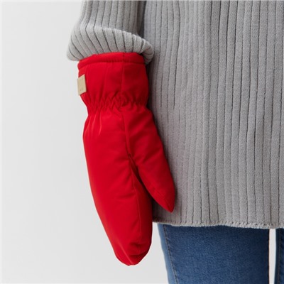 Варежки женские меховые MIST, размер 26 см, красные