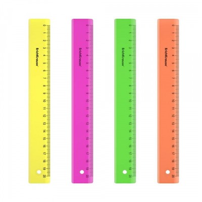 Линейка пластиковая 20 см Neon ассорти 52998 ErichKrause