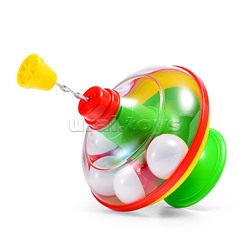 Юла с шариками в сетке