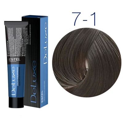 ЭстельDeLuxe Крем-краска для волос 7/1 Русый пепельный 60 мл