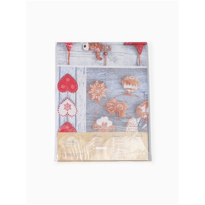 Скатерть новогодняя рогожка DomoVita Чудеса 110×150 см, рогожка 170 г/м², хл100%