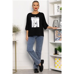 Блуза Фауст (черная) Б14202-20М