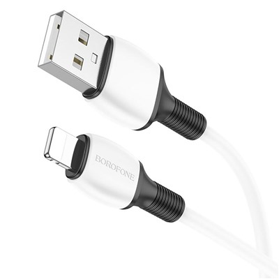 Кабель USB - Apple lightning Borofone BX84 12W 100см 2,4A  (white)