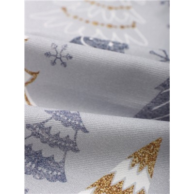 Набор салфеток сервировочных на стол, «Этель» Let it snow, 2 шт., серые, с декоративными кольцами, 40×40 см