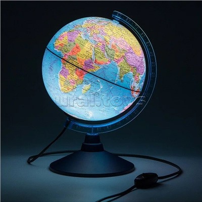 Интерактивный глобус Земли политический 210мм с подсветкой