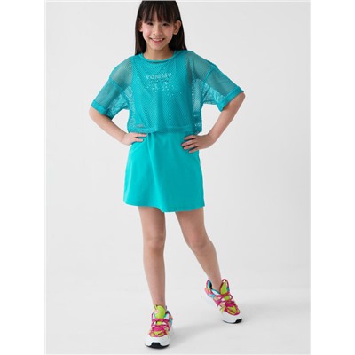 Комплект трикотажный для девочек: сарафан, фуфайка (футболка)