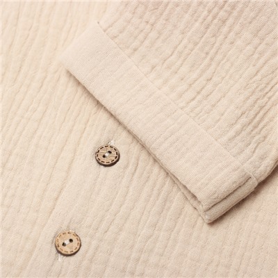 Костюм детский (рубашка и шорты) «Крошка Я», рост 68-74, бежевый