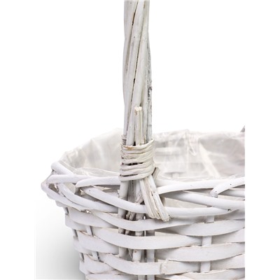 Корзина плетёная для хранения, ива, белая, набор 2 шт.