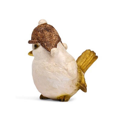 Фигурка полистоун «Воробей в шапке», 14×9×14 см