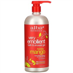 Alba Botanica, Very Emollient, гель для душа и ванны, манго с медом, 946 мл (32 жидк. унции)
