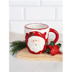 Кружка 450 мл Дед мороз / YJ3002А /уп 48/ новогодняя/подарочная упаковка