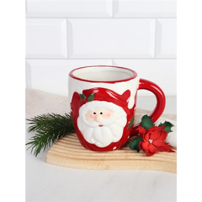 Кружка 450 мл Дед мороз / YJ3002А /уп 48/ новогодняя/подарочная упаковка