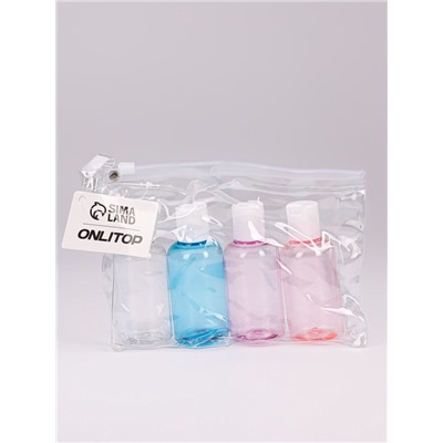 Набор для хранения, в чехле, 4 предмета, 75 мл, разноцветный