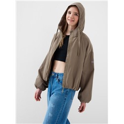 Куртка текстильная с полиуретановым покрытием для девочек (ветровка)