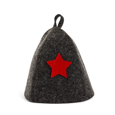 Шапка для бани и сауны «Звезда», полиэфир 70%, шерсть 30%