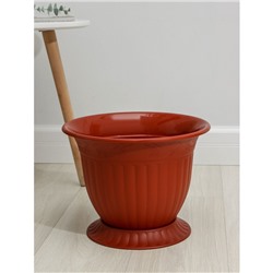 Горшок для цветов «Венеция», 10 л, пластиковый, коричневый