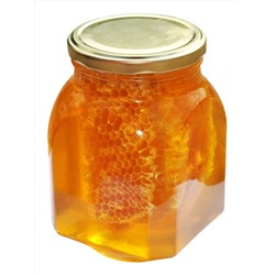 Соты в банке, залитые медом Разнотравье луговое 940 гр.