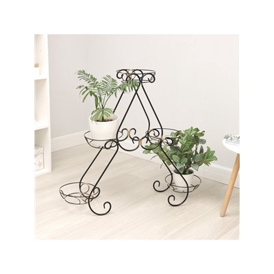 Подставка для цветов «Букет», d=17 см, цвет чёрный