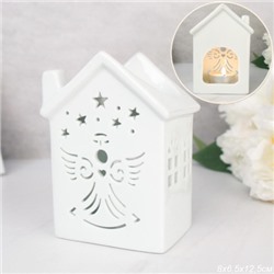 Аромалампа Домик Ангел 12 см / 933 /уп 96/белая