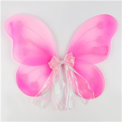Карнавальный набор «Бабочка» с блёстками, юбка, крылья, розовый