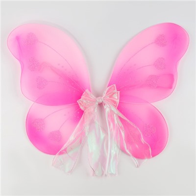 Карнавальный набор «Бабочка» с блёстками, юбка, крылья, розовый