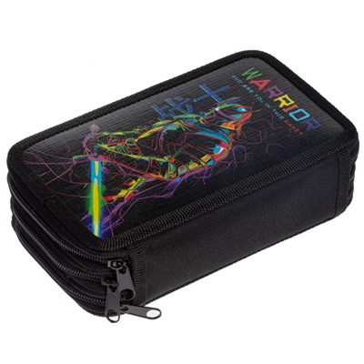 Пенал 6-ти ств. 190х110 мм "Color Warrior" с табл.умножения (089082) 48111 Хатбер