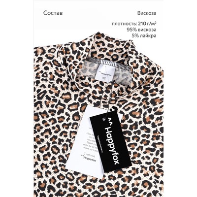 Женская водолазка из вискозы рукав 3/4 Happyfox