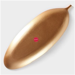 Блюдо для фруктов Доляна «Золотой лист», 59×22 см, золотистое