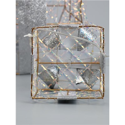 УЦЕНКА Фигура световая «Подарки», 20×15×10 см, 35LED, ААх2 (не в компл.), Т/БЕЛЫЙ