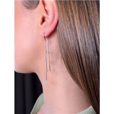 Колье из серебра с фианитами родированное 925 пробы 531016_001