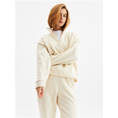 Костюм женский (анорак, брюки) MINAKU: Fleece Soft, размер 42, бежевый