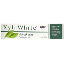 Now Foods, Solutions, XyliWhite, зубная гель-паста, освежающая мята, 181 г (6,4 унции)