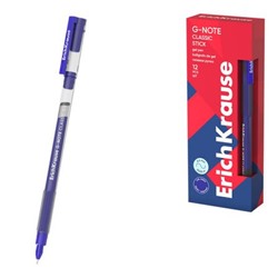 Ручка гелевая 0.5 G-Note Stick Classic синяя 63689 ErichKrause