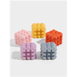 Свеча «Ромбики», 6×6×6 см, соевый воск, МИКС