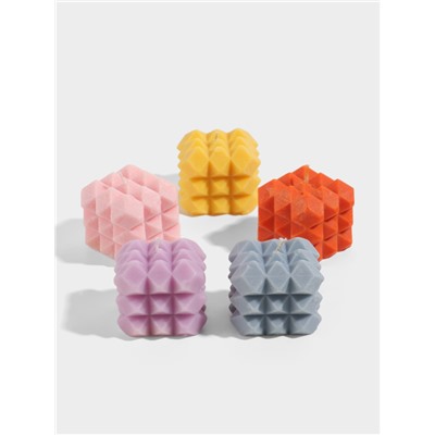 Свеча «Ромбики», 6×6×6 см, соевый воск, МИКС