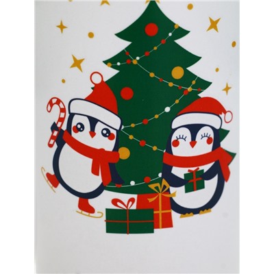 УЦЕНКА Кружка керамическая новогодняя «Пингвины», 530 мл, МИКС