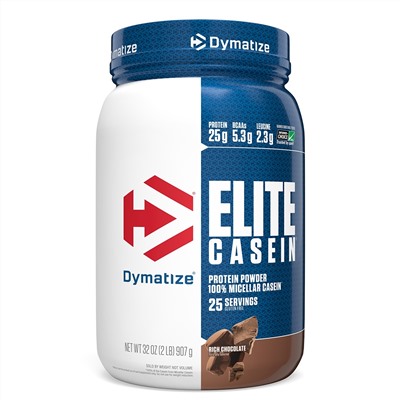 Dymatize Nutrition, Elite Casein, насыщенный шоколад, 907 г