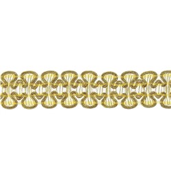 Тесьма плетёная золотая, в упаковке 20 м