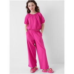 Комплект трикотажный для девочек: джемпер (футболка), брюки