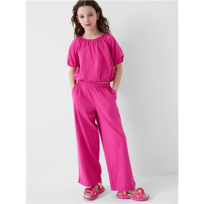 Комплект трикотажный для девочек: джемпер (футболка), брюки