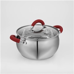 Кастрюля Доляна «Вернер», 3.5 л, d=20 см, с крышкой, капсульное дно, нержавеющая сталь, индукция