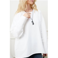 Женский лонгслив оверсайз из футера двухнитки Happyfox