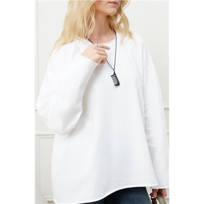 Женский лонгслив оверсайз из футера двухнитки Happyfox